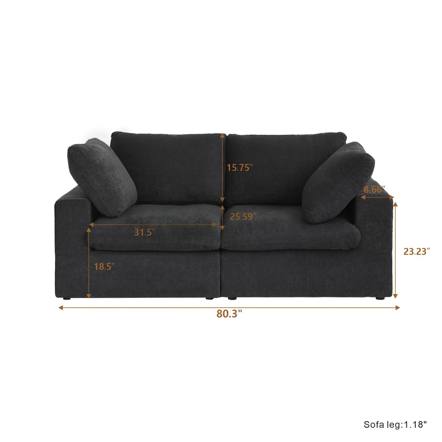 CloudComfort™ Modular Washable Classic Sofa