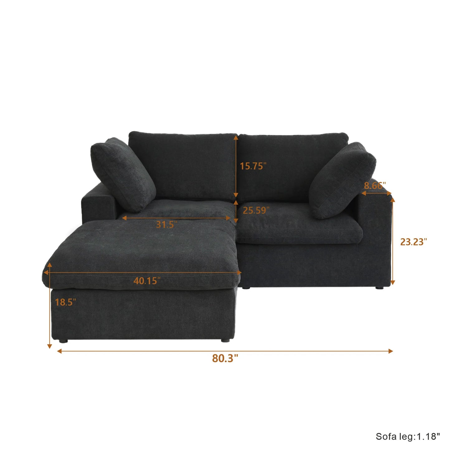CloudComfort™ Modular Washable Classic Sofa