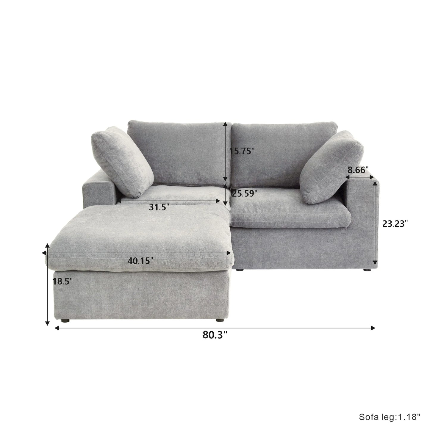CloudComfort™ Modular Washable Classic Sofa