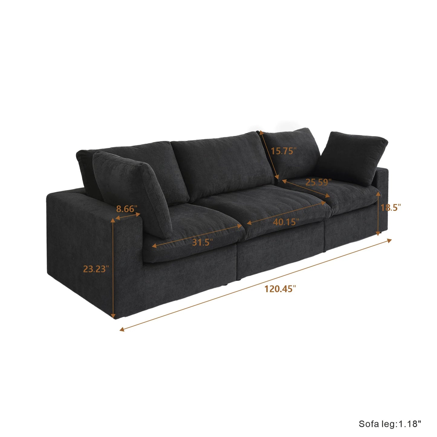 CloudComfort™ Modular Washable Classic Sofa