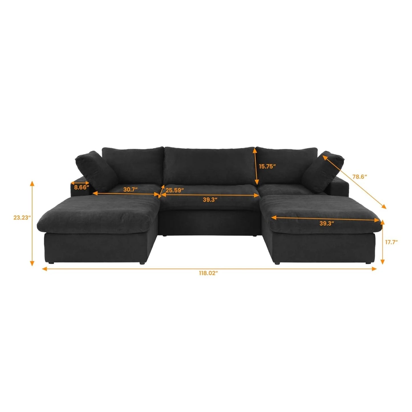 CloudComfort™ Modular Washable Classic Sofa