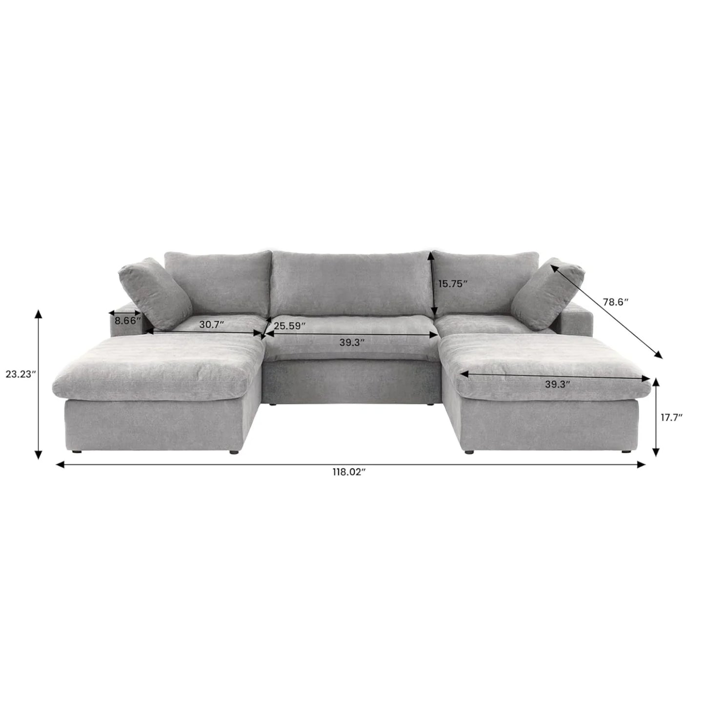 CloudComfort™ Modular Washable Classic Sofa