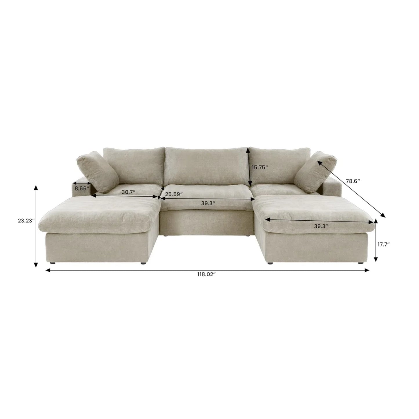 CloudComfort™ Modular Washable Classic Sofa