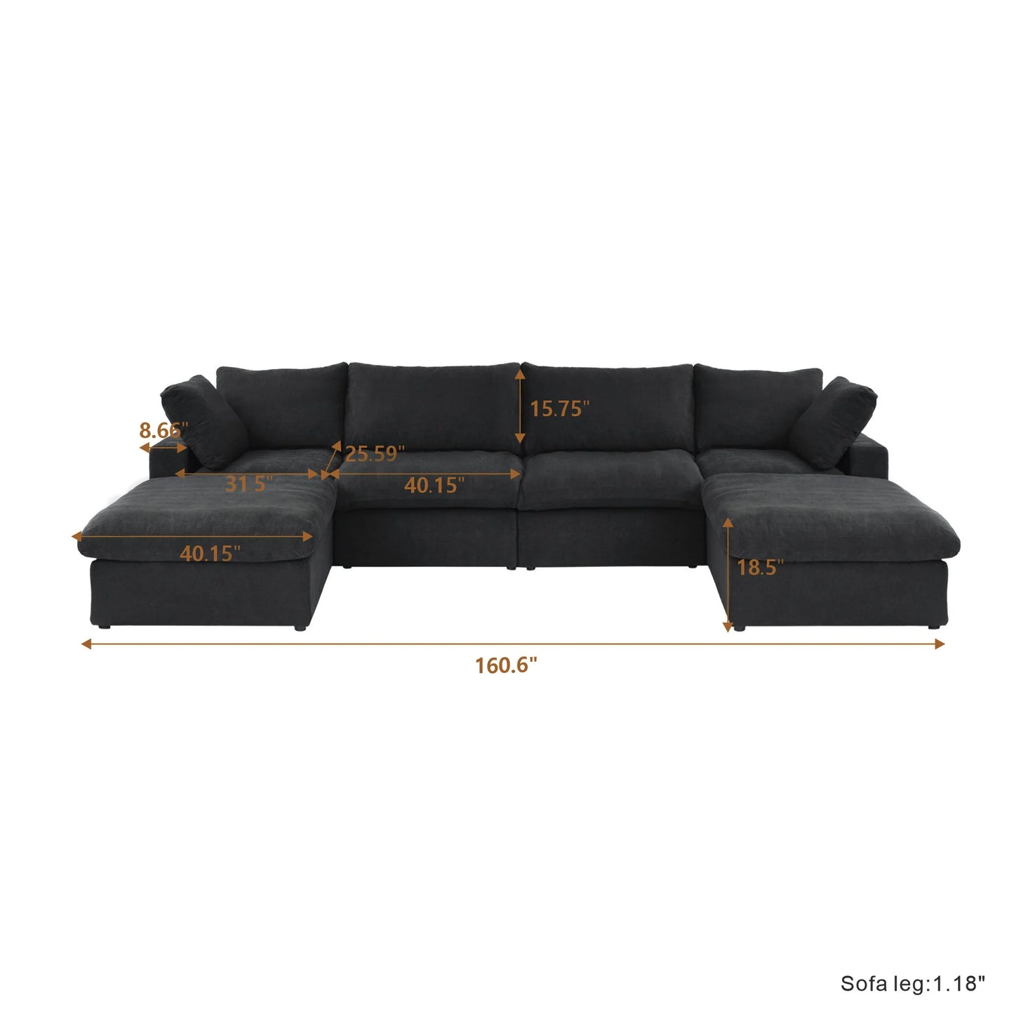 CloudComfort™ Modular Washable Classic Sofa