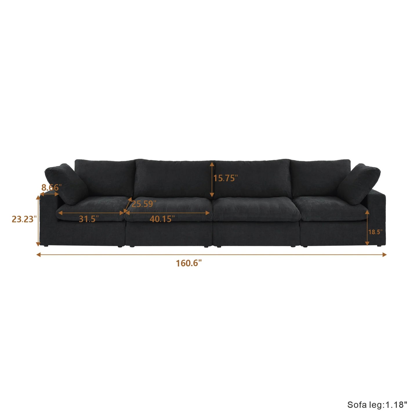 CloudComfort™ Modular Washable Classic Sofa