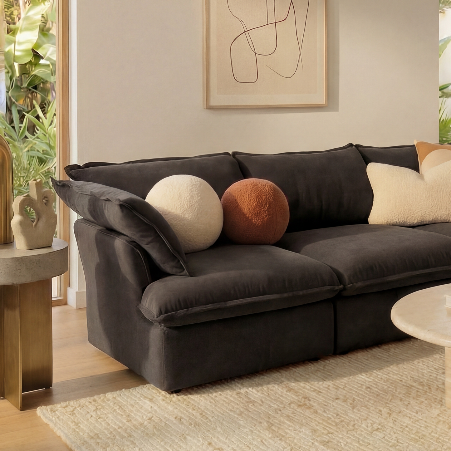 CloudComfort™ Modular Washable Luxe Sofa - 5 Seater Corner Sectional