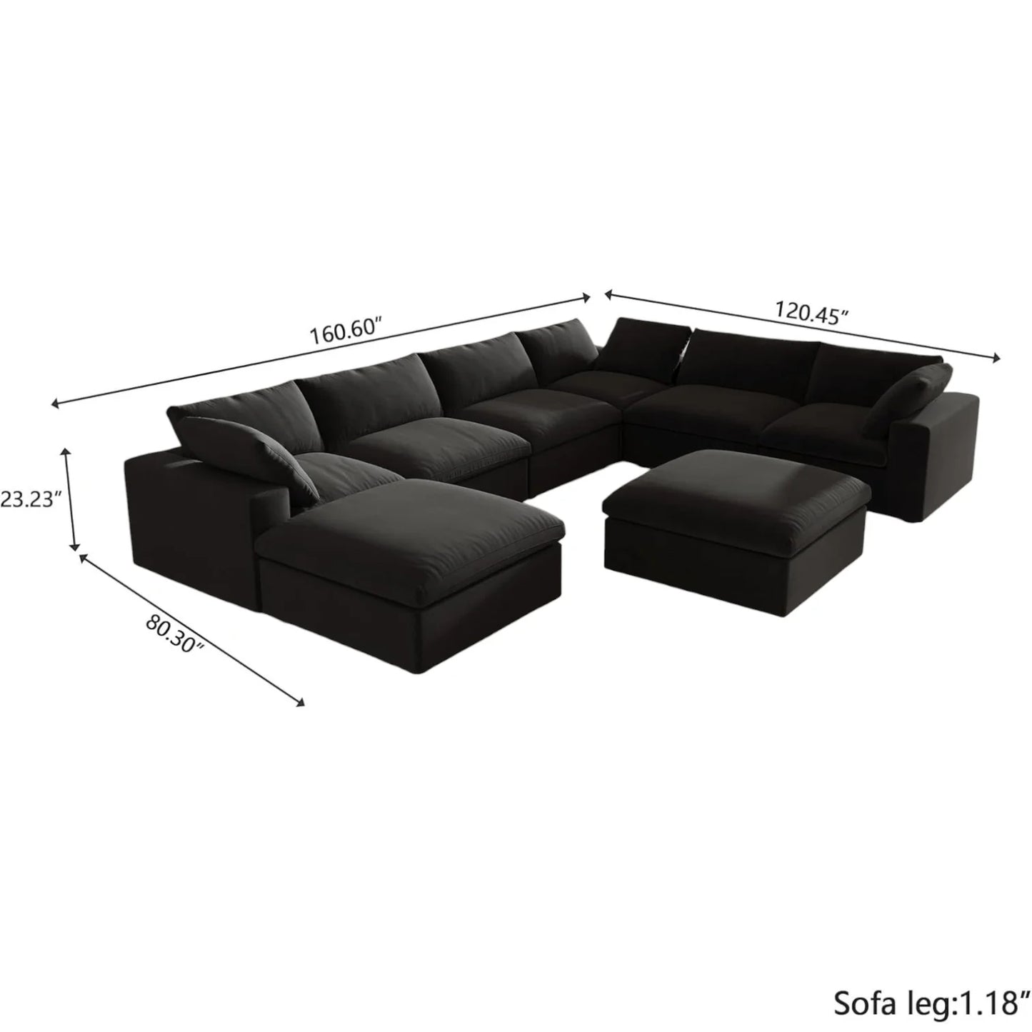 CloudComfort™ Modular Washable Classic Sofa