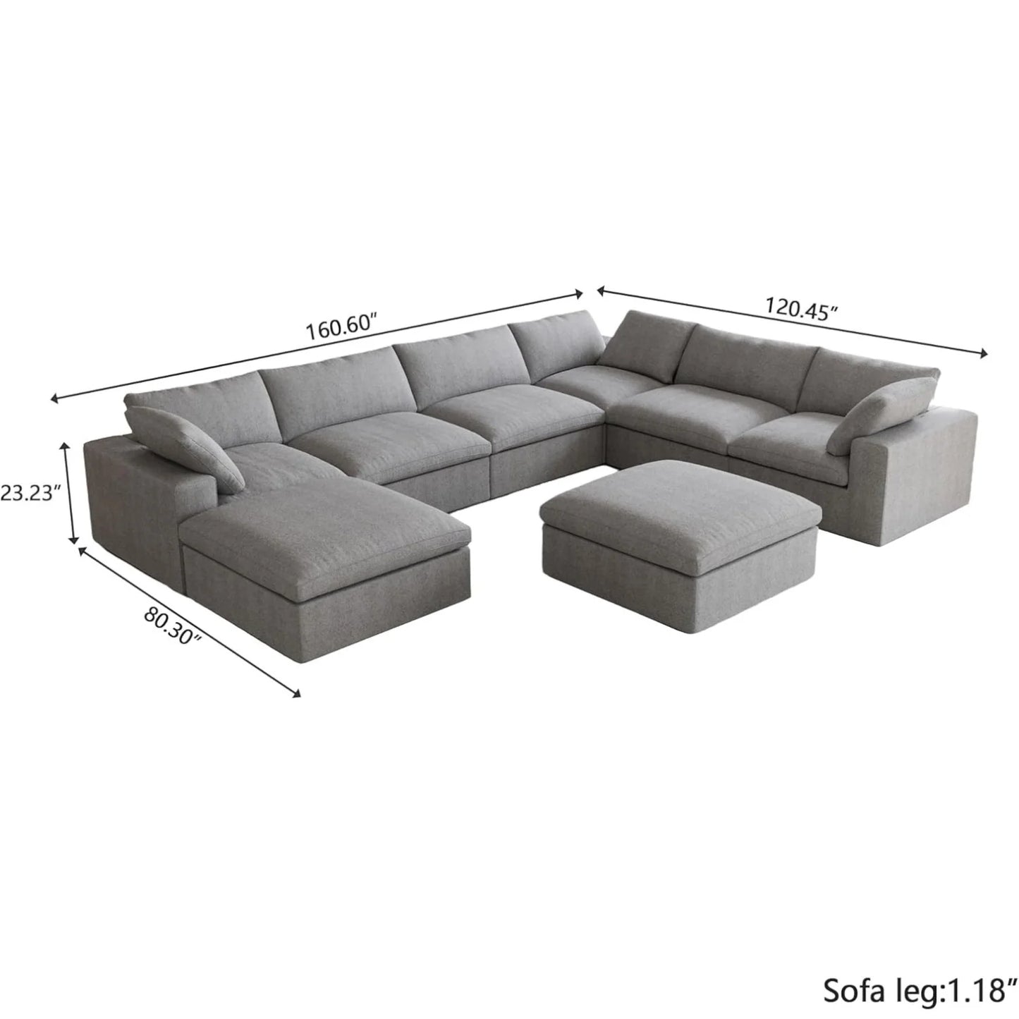 CloudComfort™ Modular Washable Classic Sofa