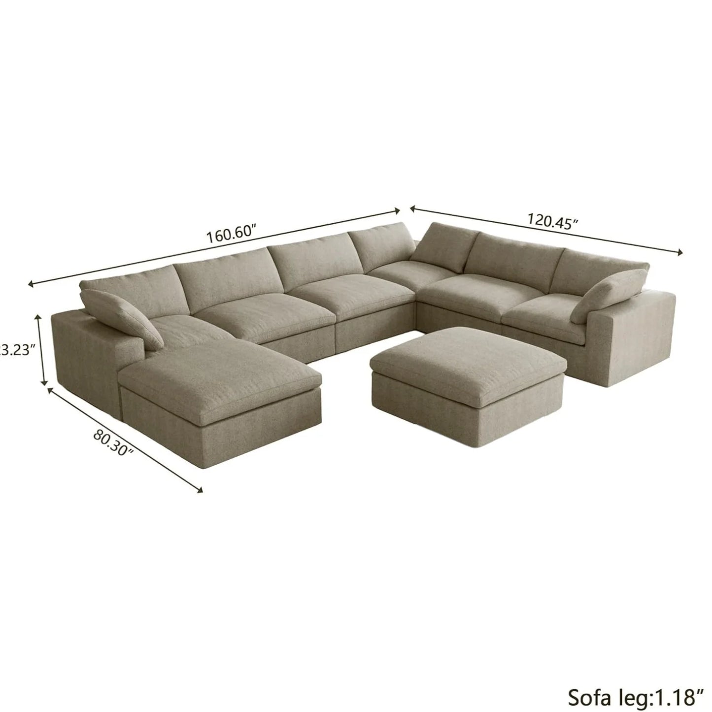 CloudComfort™ Modular Washable Classic Sofa
