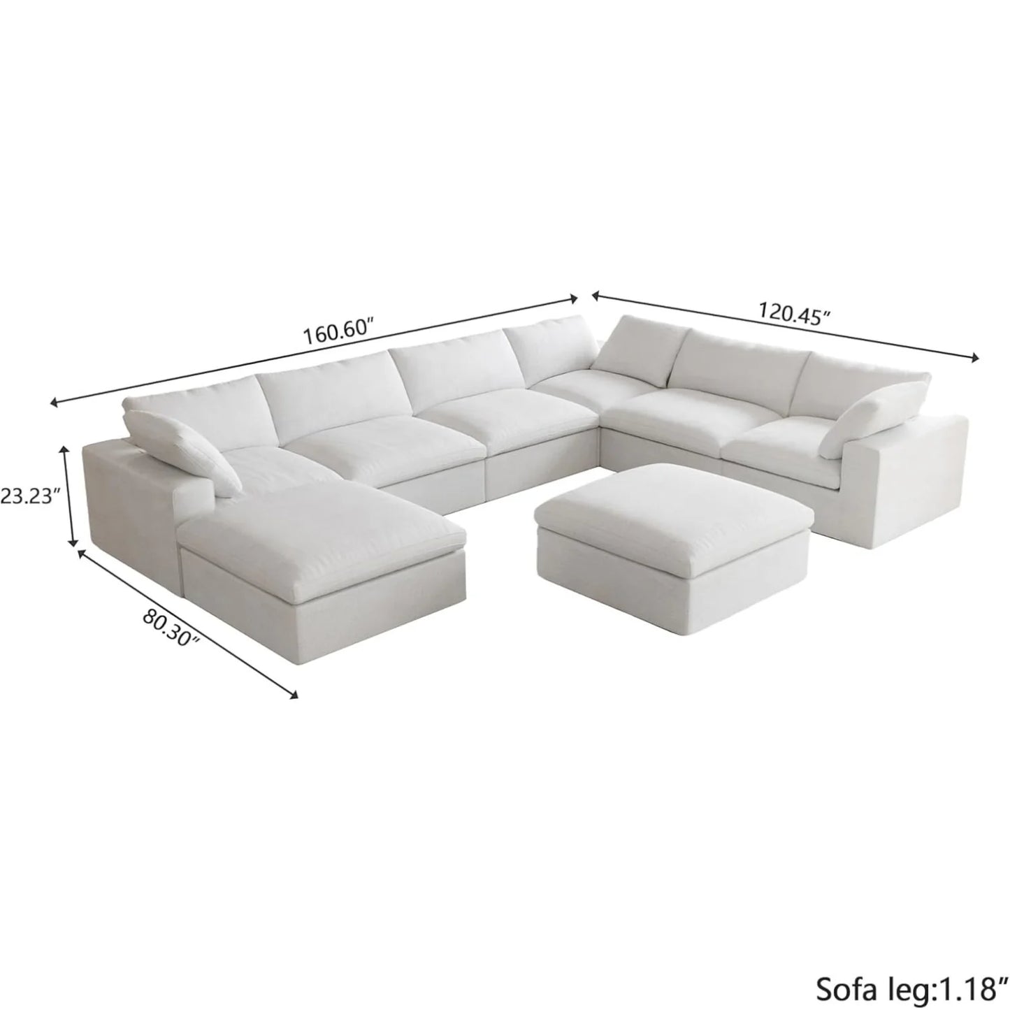 CloudComfort™ Modular Washable Classic Sofa