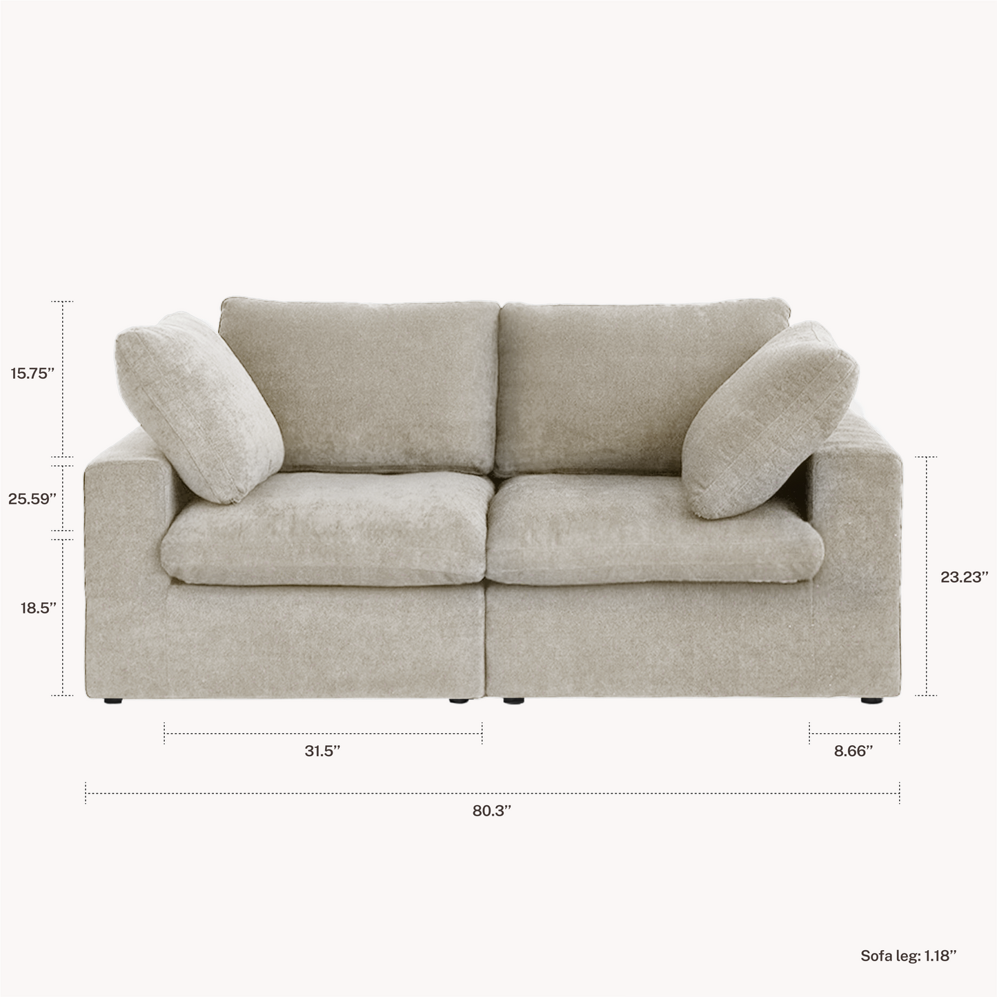 CloudComfort™ Modular Washable Classic Sofa