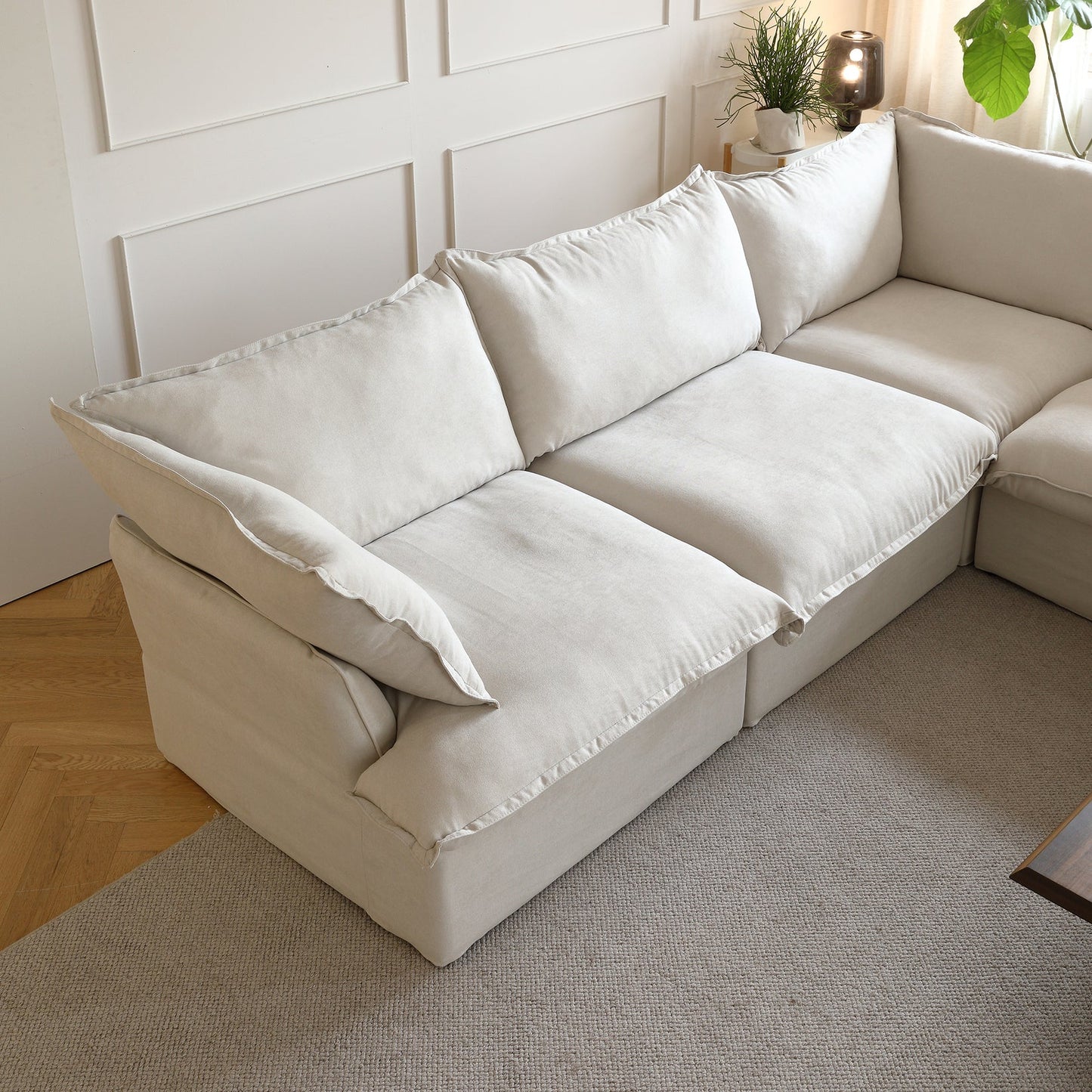 Modular Luxe 5-Seater Corner Sectional + Ottoman