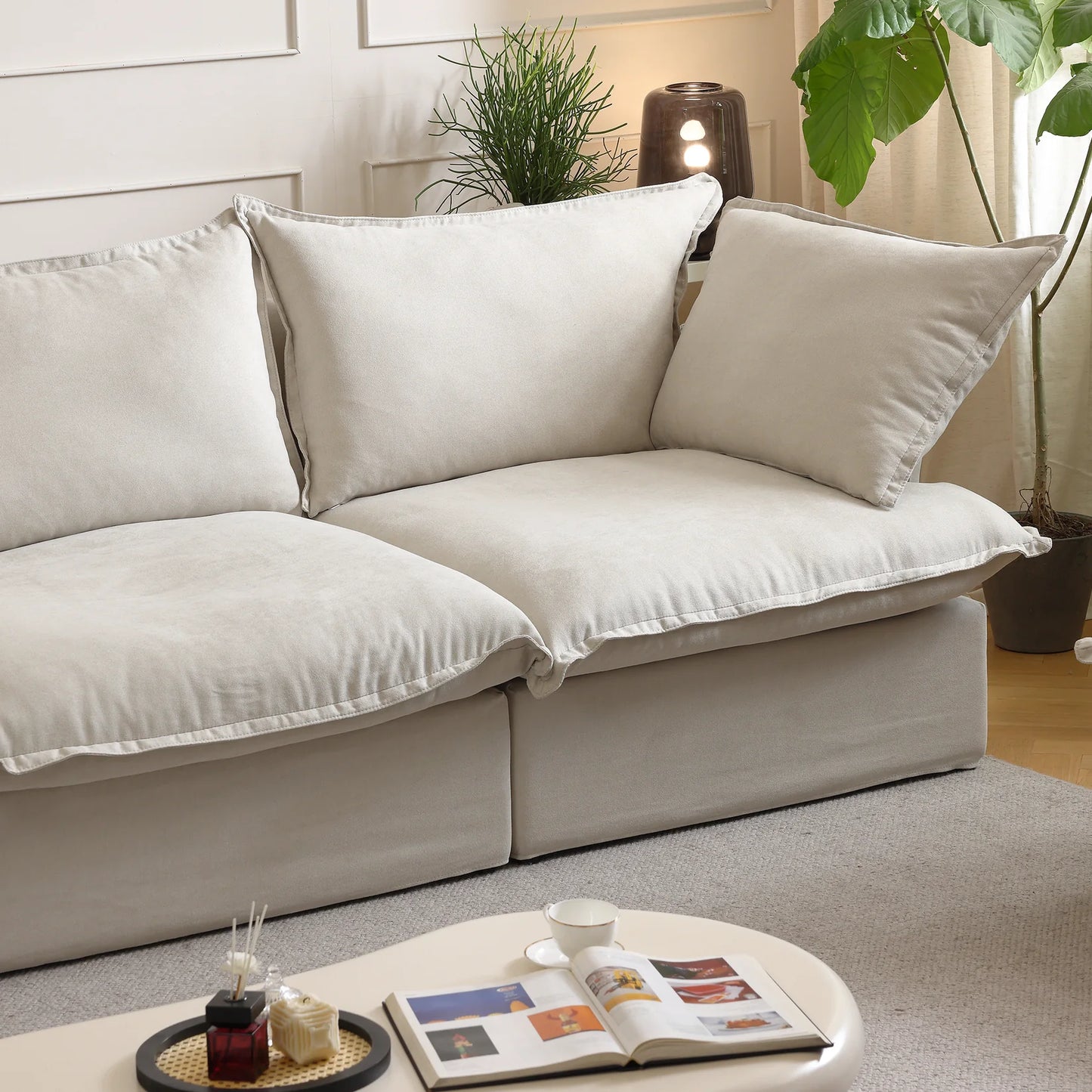 Modular Luxe 5-Seater Corner Sectional + Ottoman
