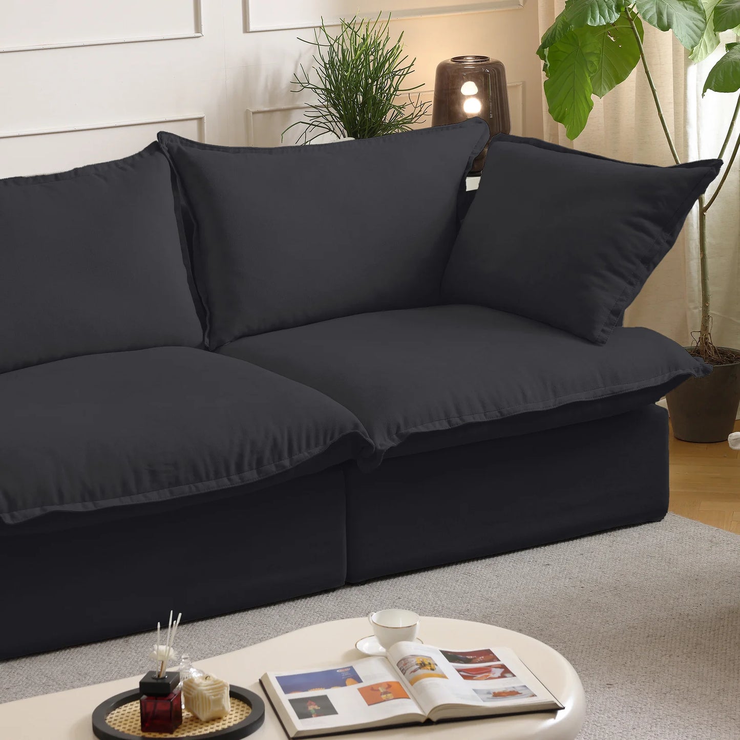 Modular Luxe 5-Seater Corner Sectional + Ottoman