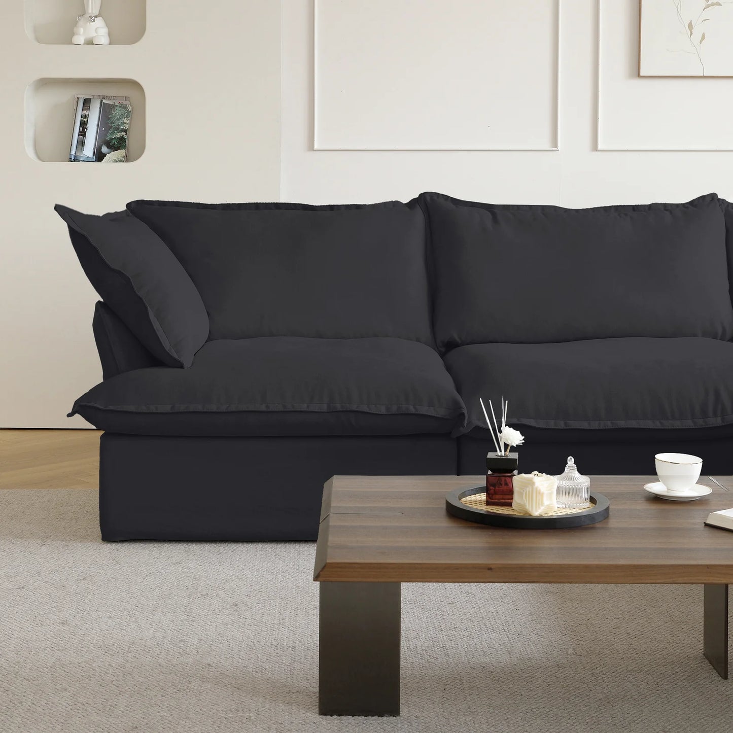 Modular Luxe 5-Seater Corner Sectional + Ottoman
