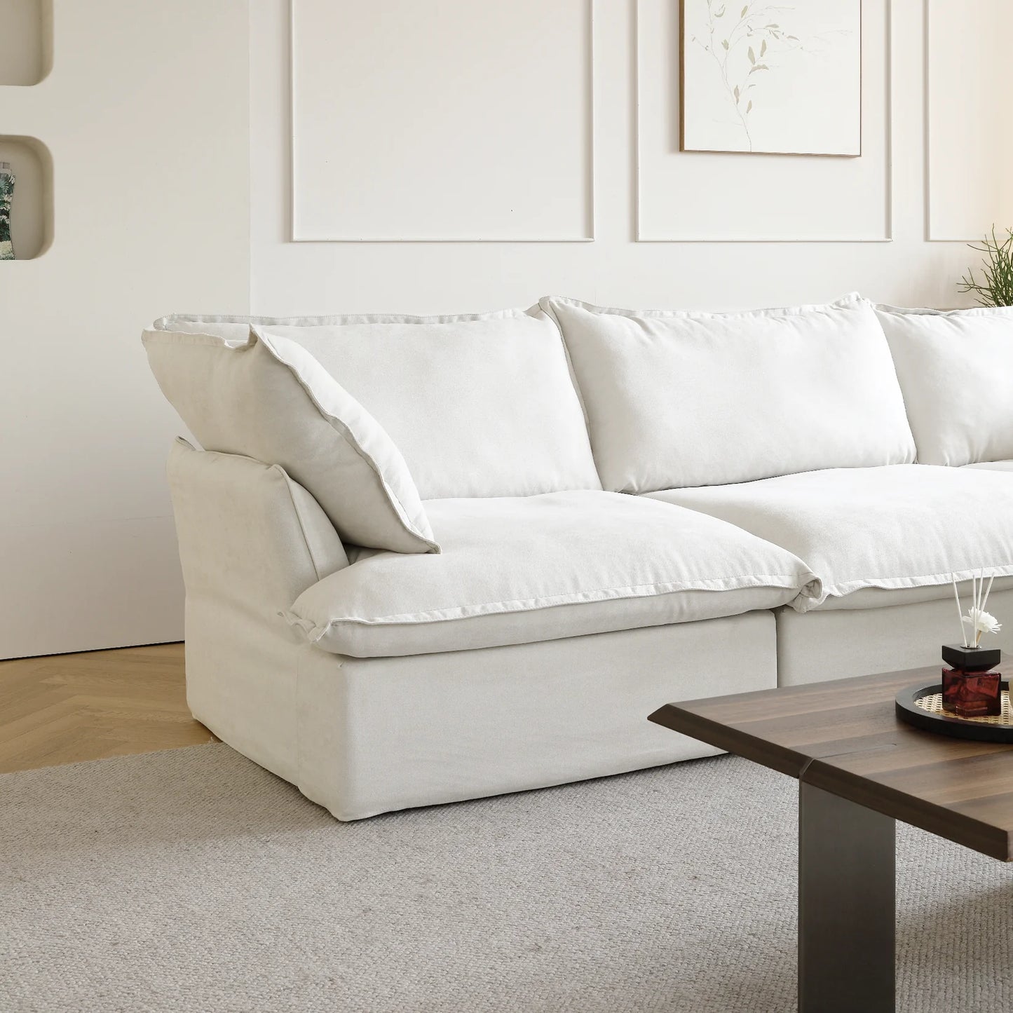 Modular Luxe 5-Seater Corner Sectional + Ottoman