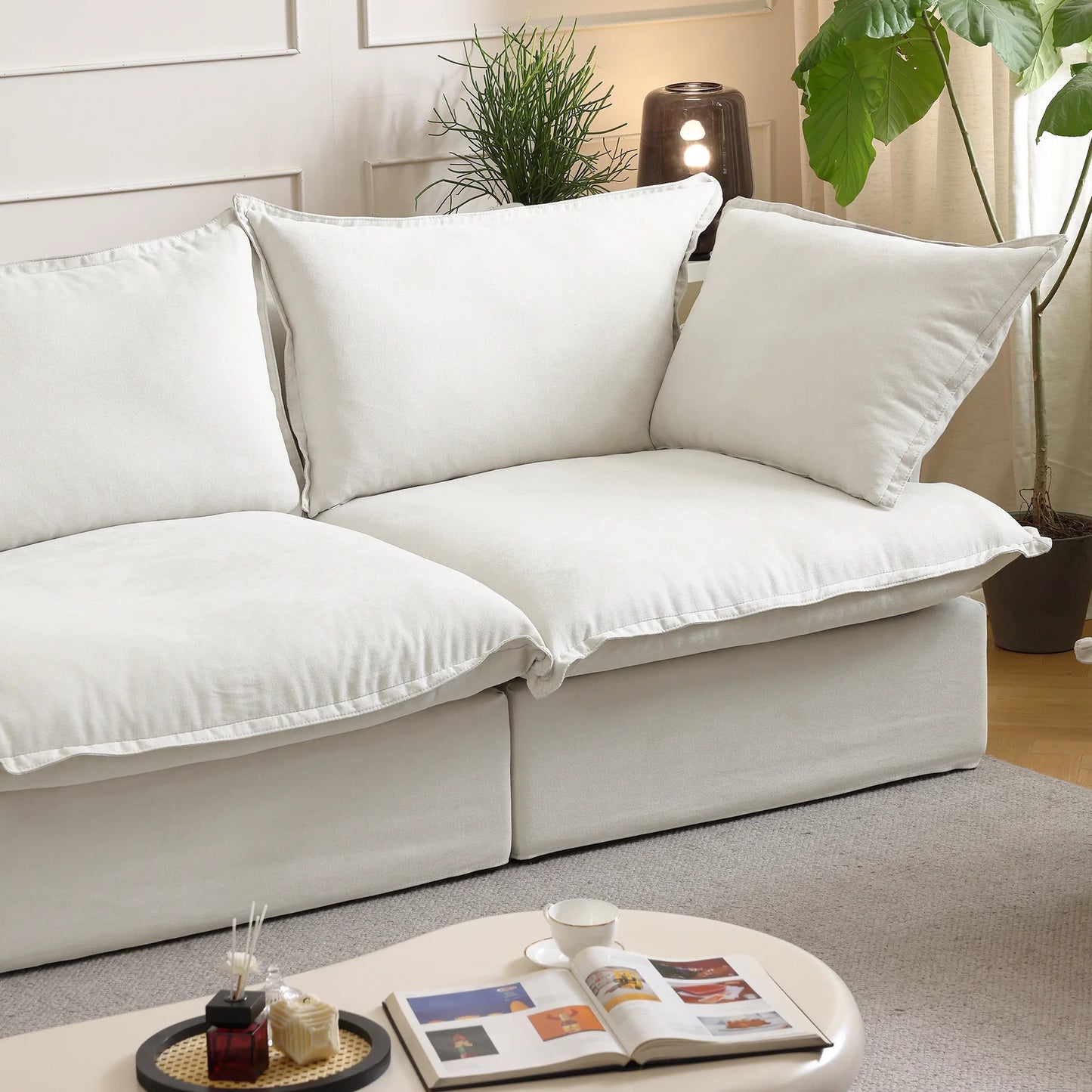 Modular Luxe 5-Seater Corner Sectional + Ottoman