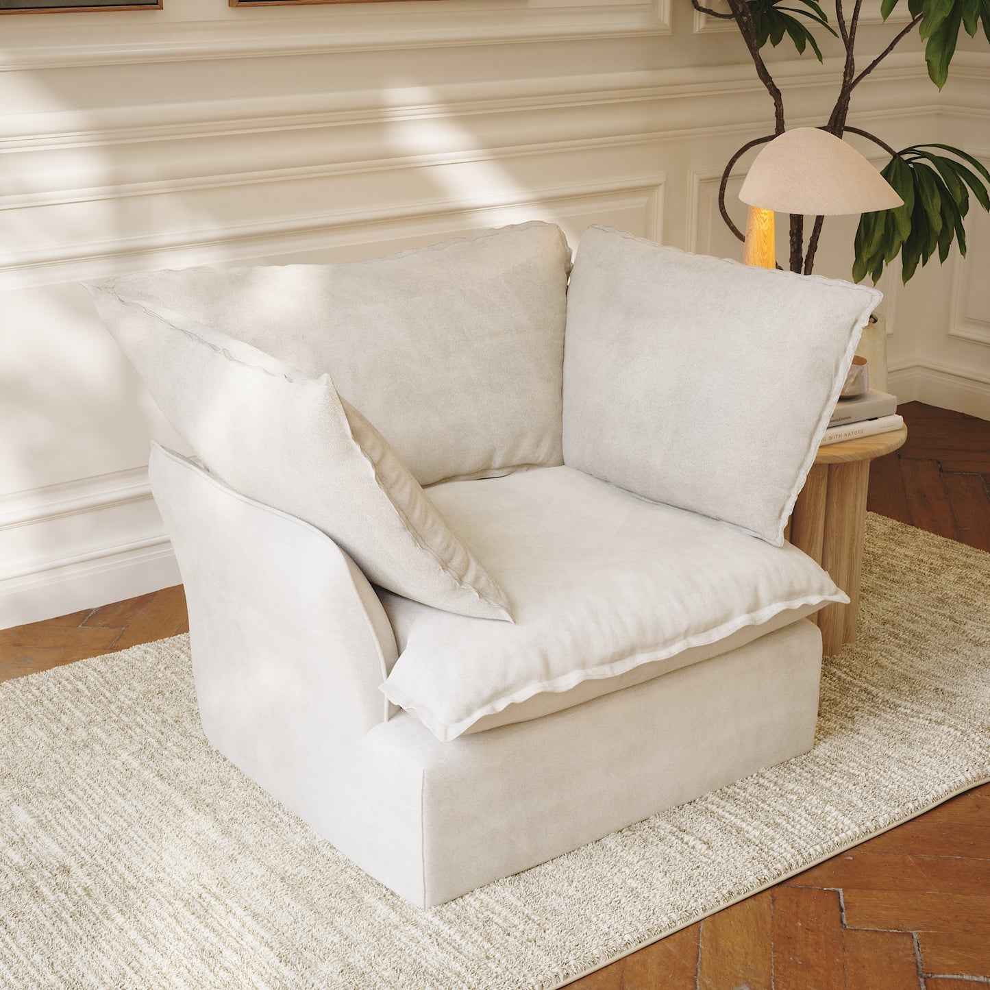 CloudComfort™ Modular Washable Luxe Sofa - Armchair