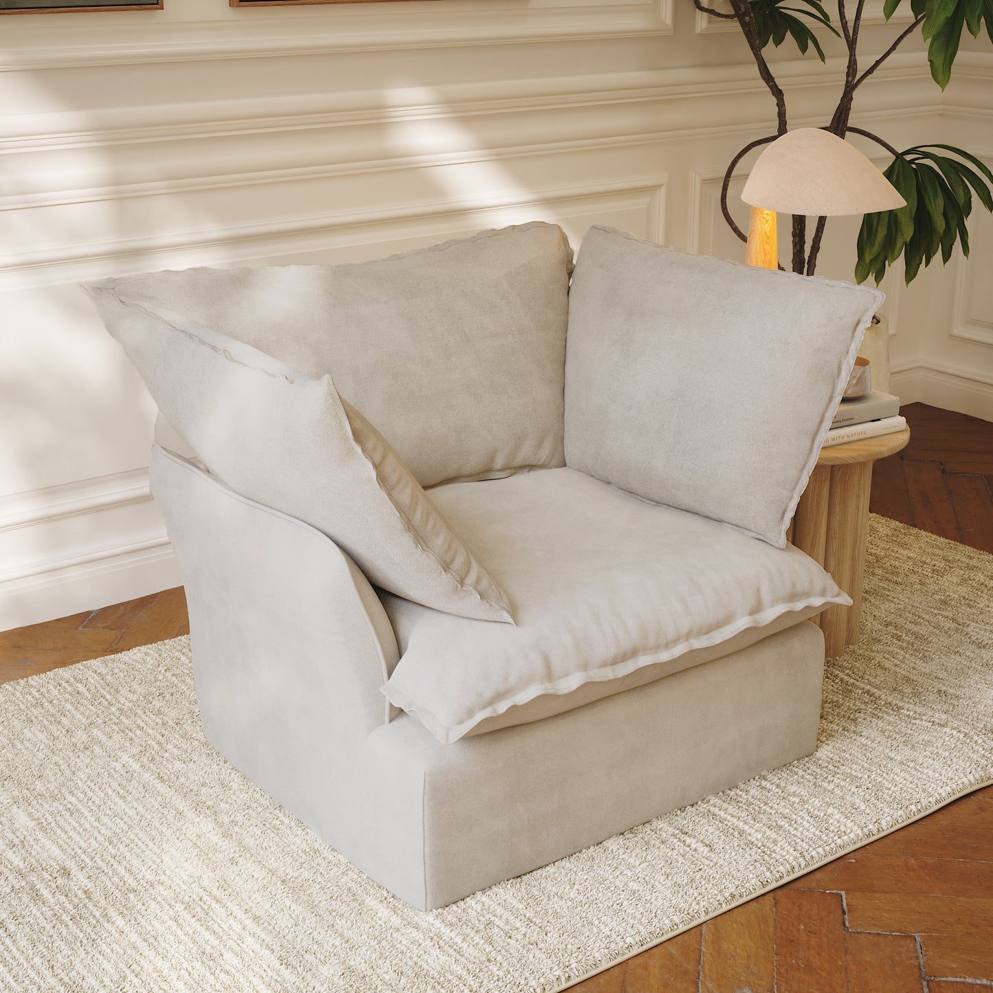 CloudComfort™ Modular Washable Luxe Sofa - Armchair