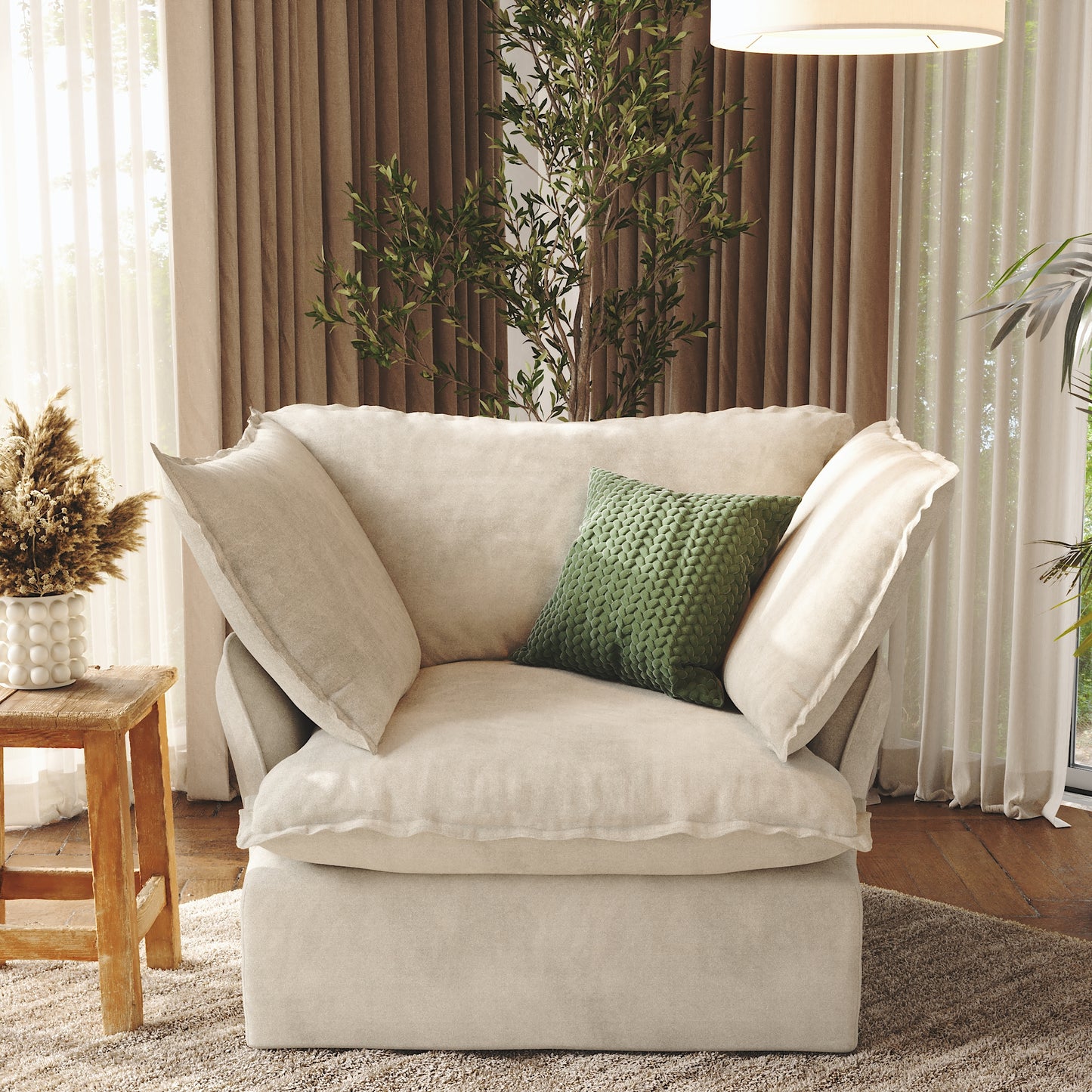 CloudComfort™ Modular Washable Luxe Sofa - Armchair