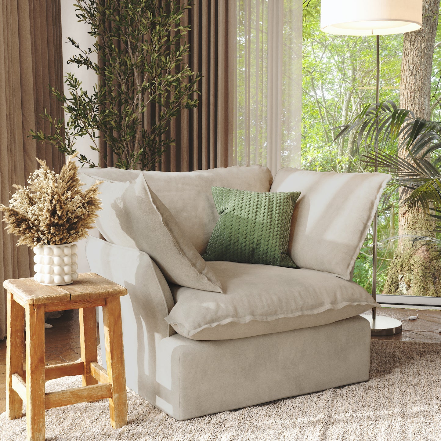 CloudComfort™ Modular Washable Luxe Sofa - Armchair