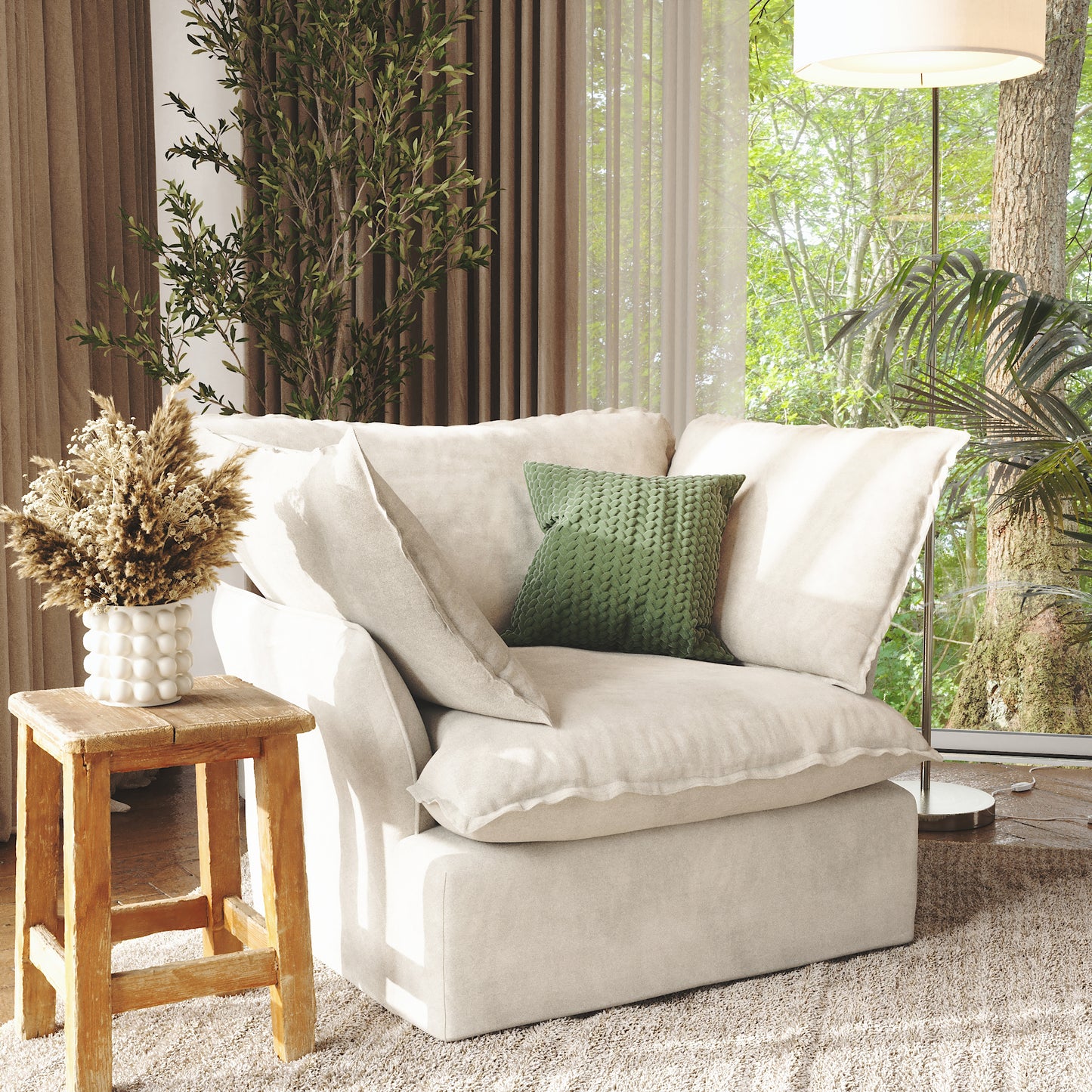 CloudComfort™ Modular Washable Luxe Sofa - Armchair