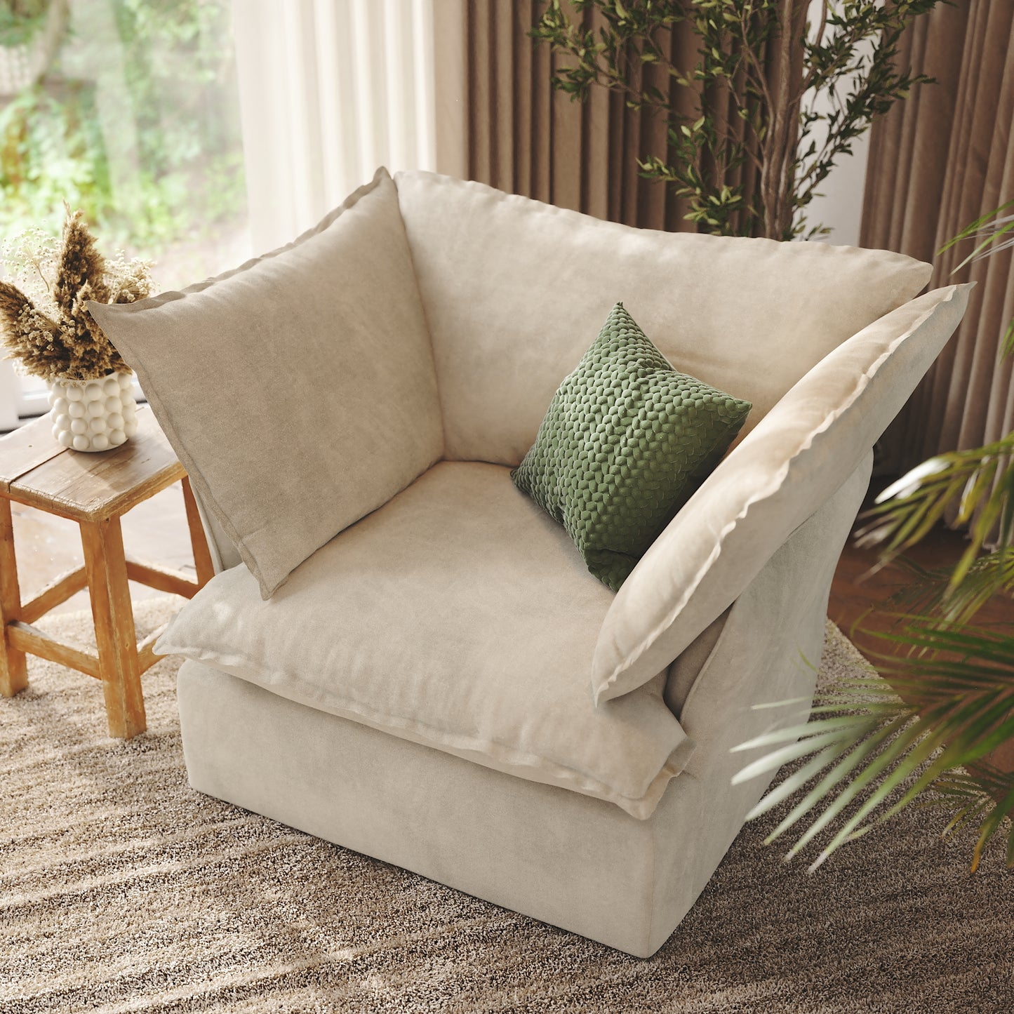 CloudComfort™ Modular Washable Luxe Sofa - Armchair