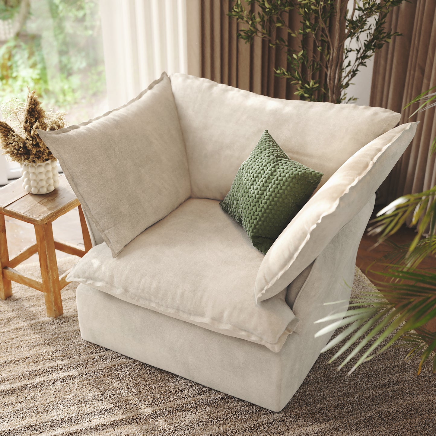 CloudComfort™ Modular Washable Luxe Sofa - Armchair