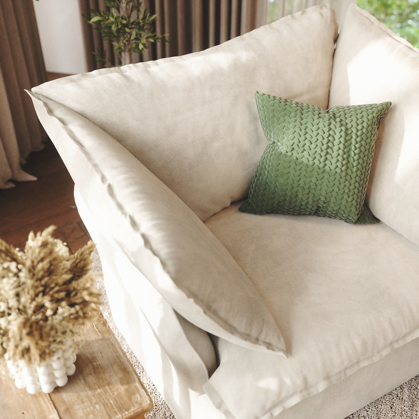CloudComfort™ Modular Washable Luxe Sofa - Armchair