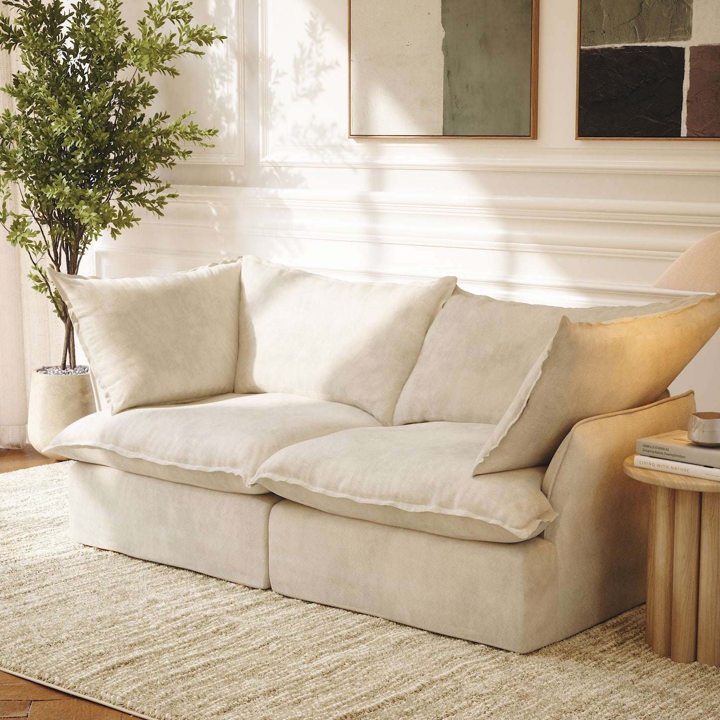 CloudComfort™ Modular Washable Luxe Sofa - 2 Seater Sofa