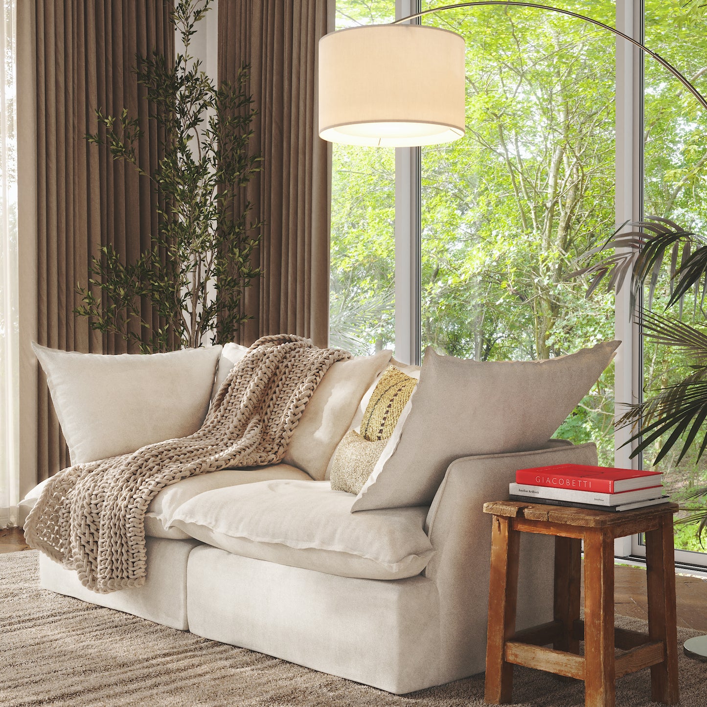 CloudComfort™ Modular Washable Luxe Sofa - 2 Seater Sofa