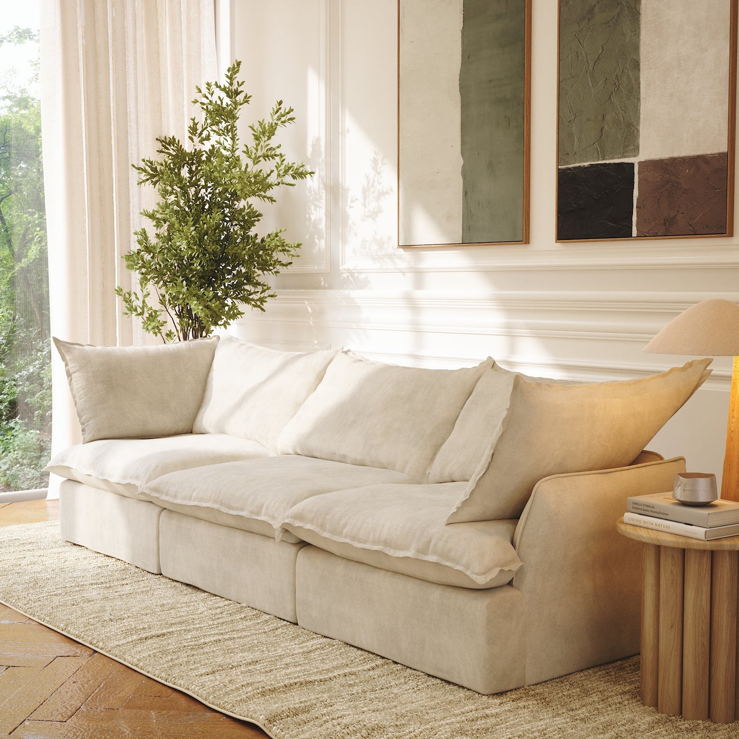 CloudComfort™ Modular Washable Luxe Sofa - 3 Seater Sofa
