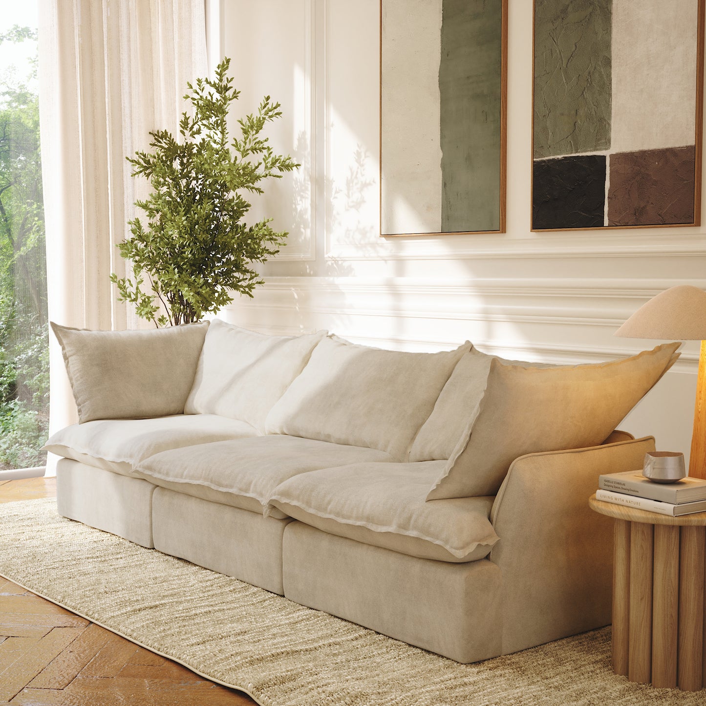 CloudComfort™ Modular Washable Luxe Sofa - 3 Seater Sofa