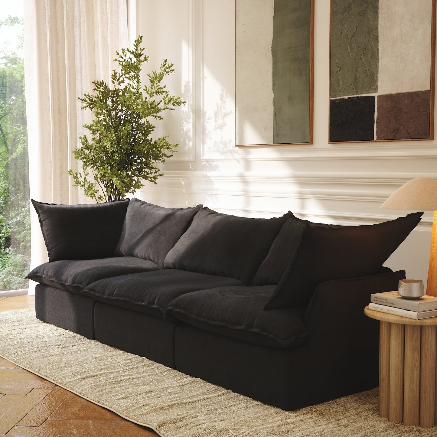 CloudComfort™ Modular Washable Luxe Sofa - 3 Seater Sofa