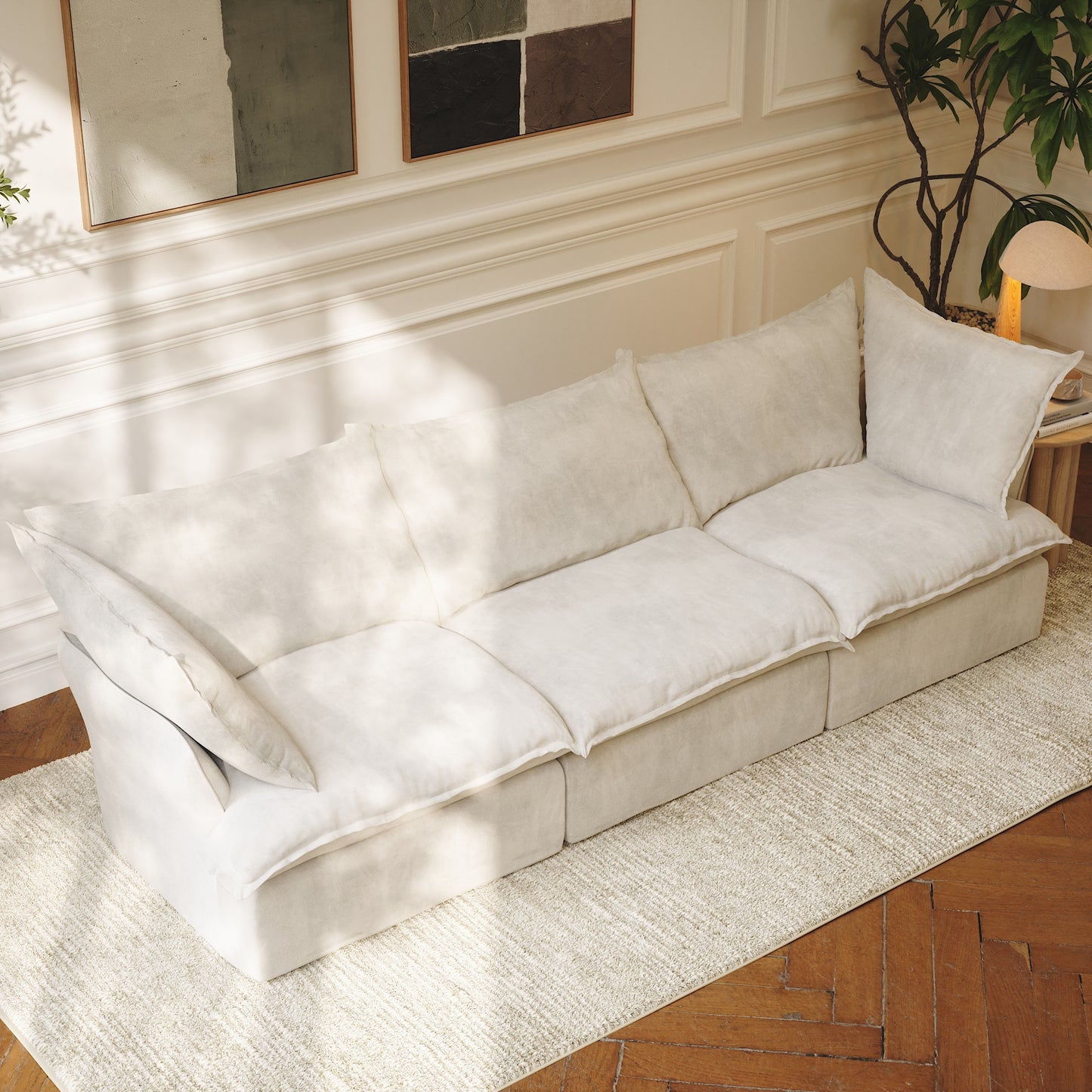 CloudComfort™ Modular Washable Luxe Sofa - 3 Seater Sofa