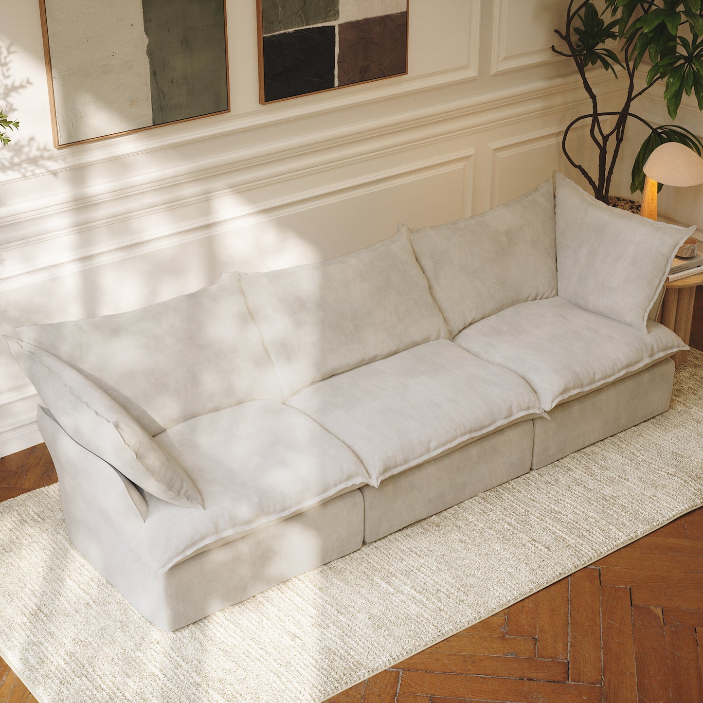 CloudComfort™ Modular Washable Luxe Sofa - 3 Seater Sofa