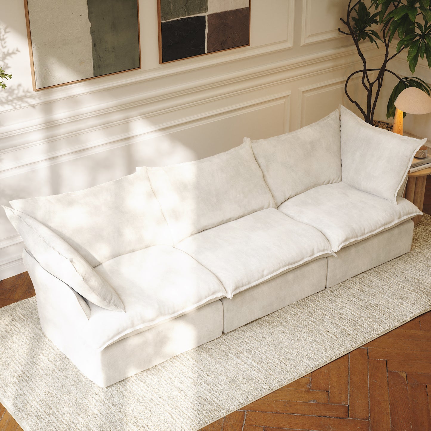 CloudComfort™ Modular Washable Luxe Sofa - 3 Seater Sofa