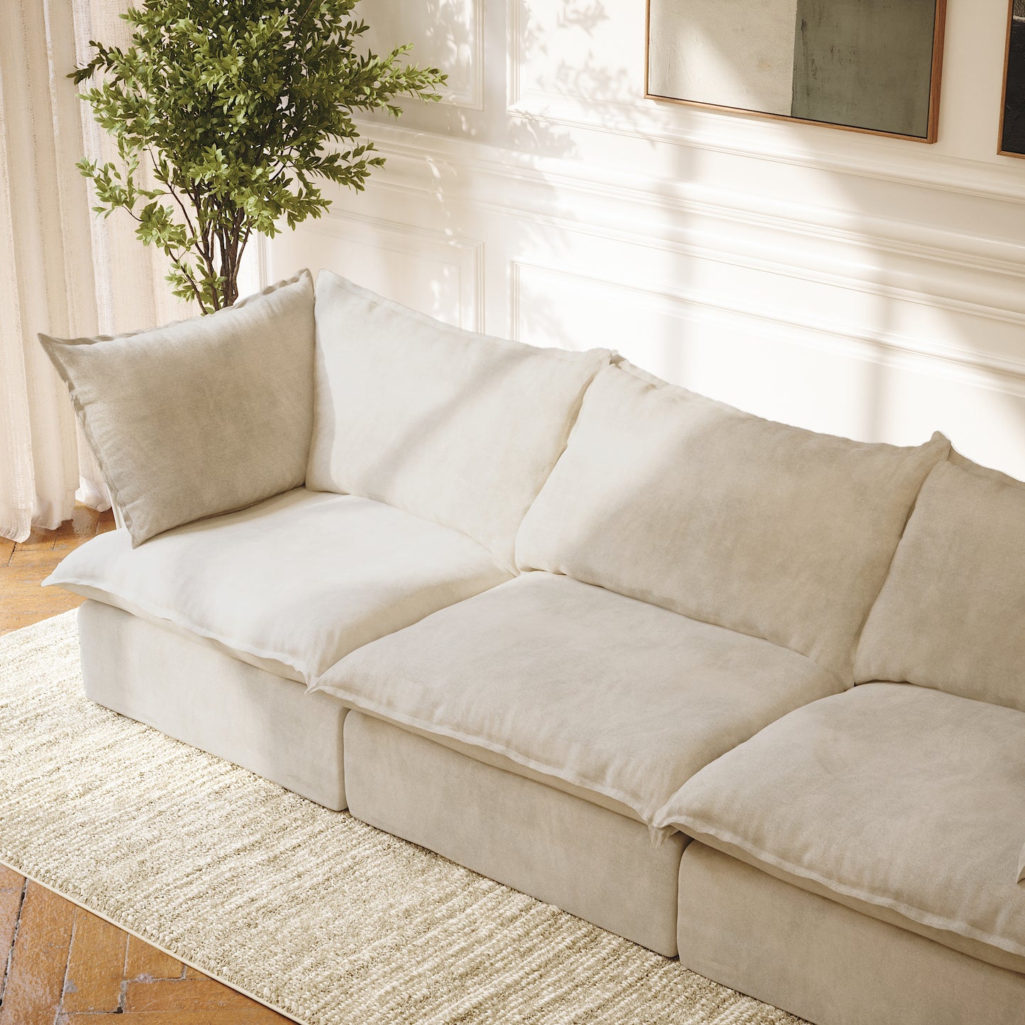 CloudComfort™ Modular Washable Luxe Sofa - 3 Seater Sofa