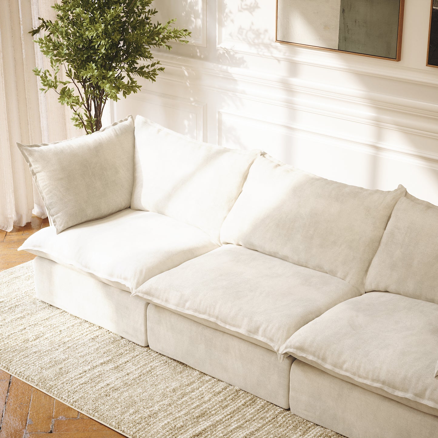 CloudComfort™ Modular Washable Luxe Sofa - 3 Seater Sofa