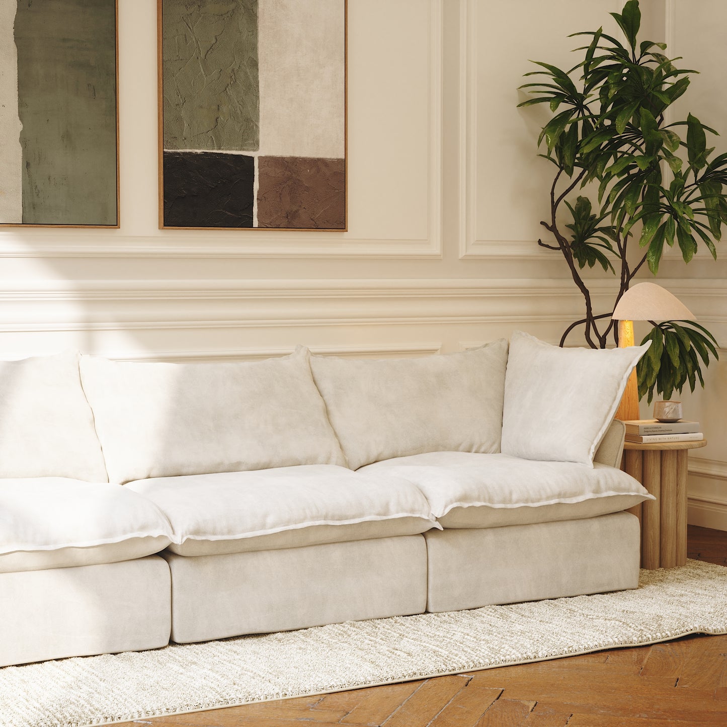 CloudComfort™ Modular Washable Luxe Sofa - 3 Seater Sofa