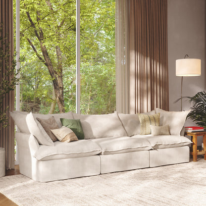 CloudComfort™ Modular Washable Luxe Sofa - 3 Seater Sofa