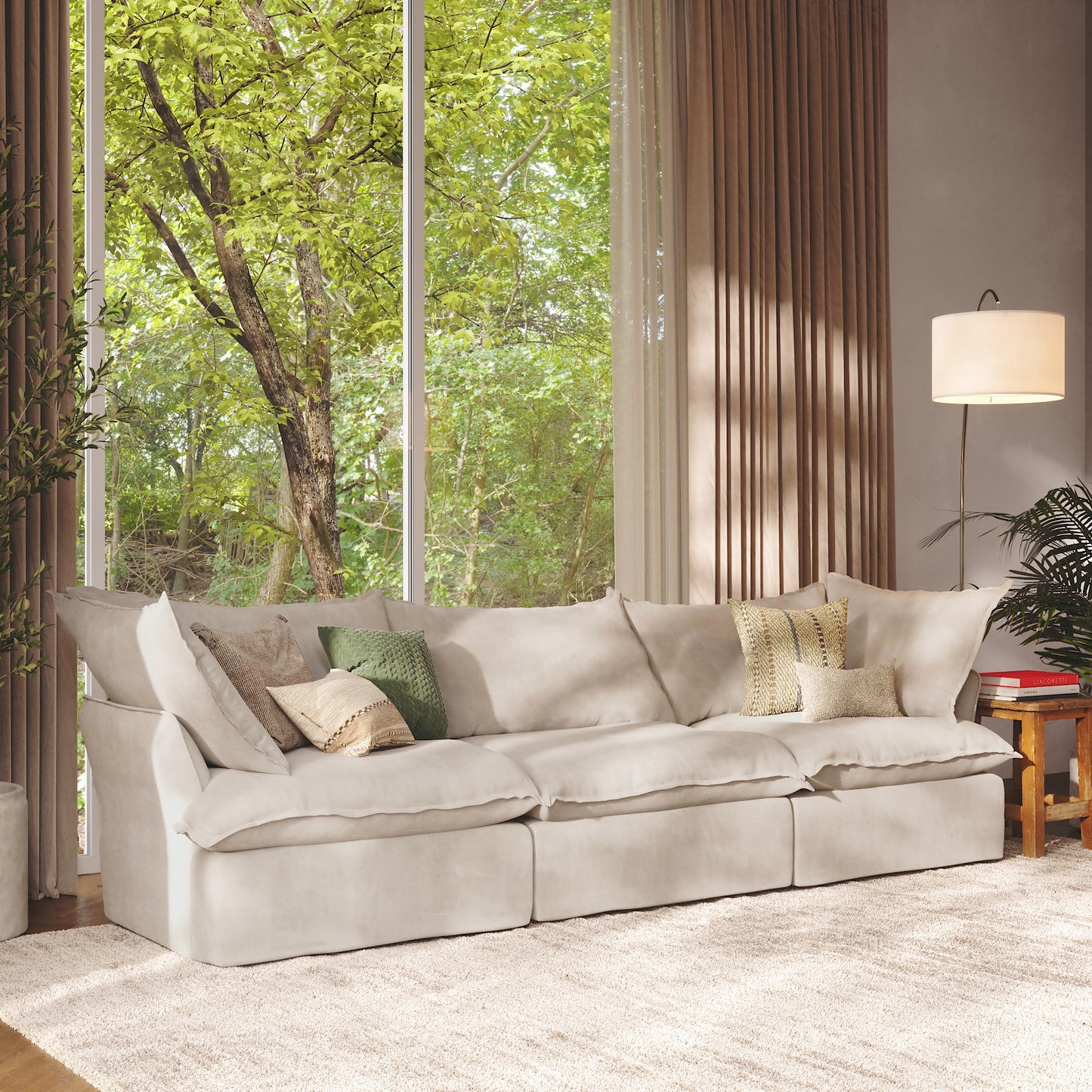 CloudComfort™ Modular Washable Luxe Sofa - 3 Seater Sofa