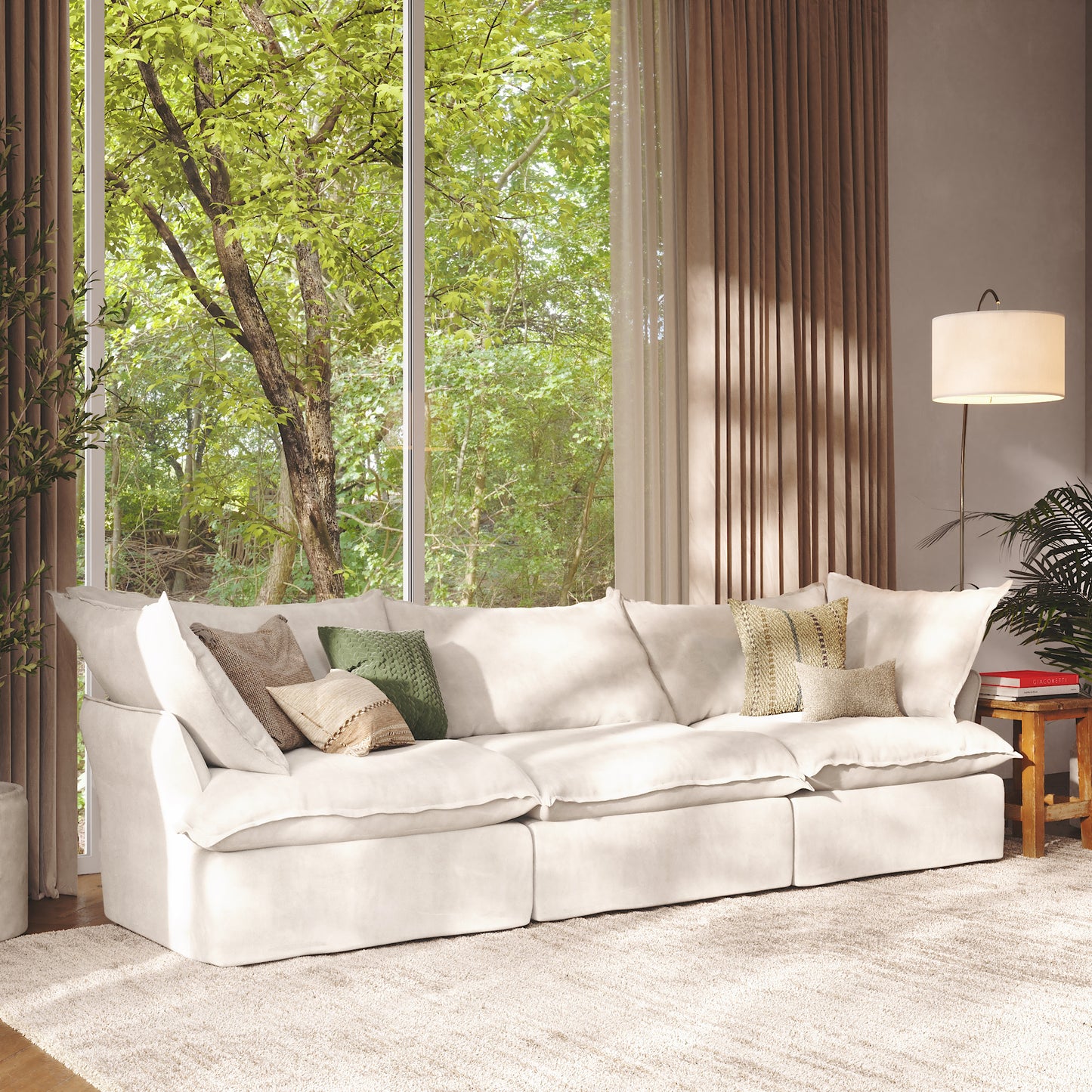CloudComfort™ Modular Washable Luxe Sofa - 3 Seater Sofa