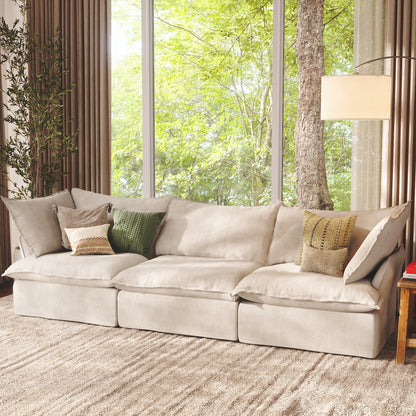 CloudComfort™ Modular Washable Luxe Sofa - 3 Seater Sofa