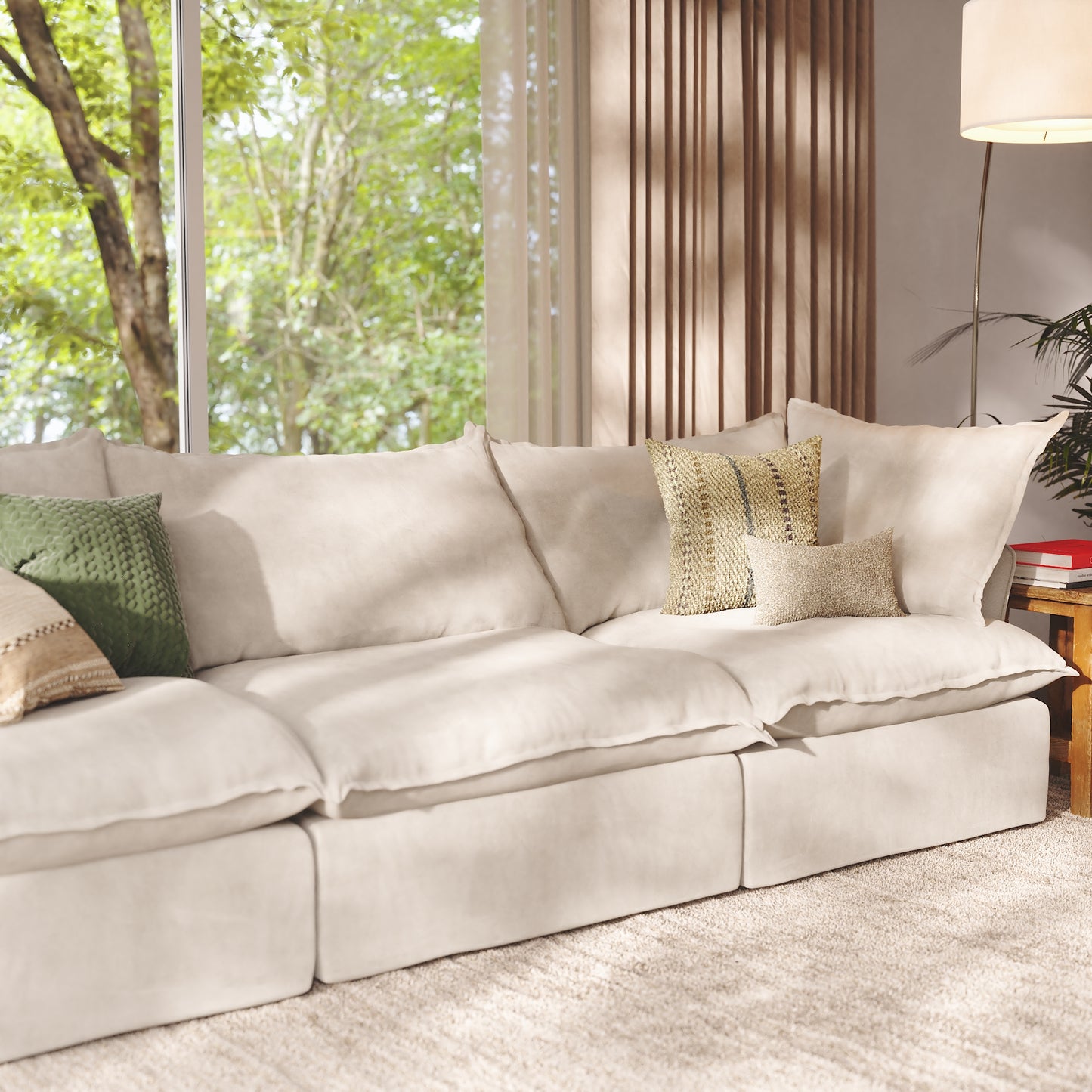 CloudComfort™ Modular Washable Luxe Sofa - 3 Seater Sofa