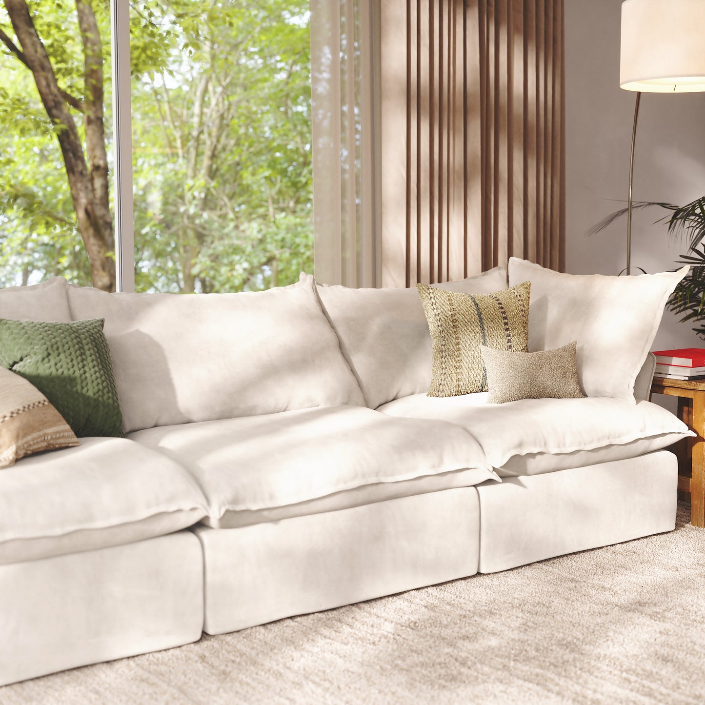 CloudComfort™ Modular Washable Luxe Sofa - 3 Seater Sofa