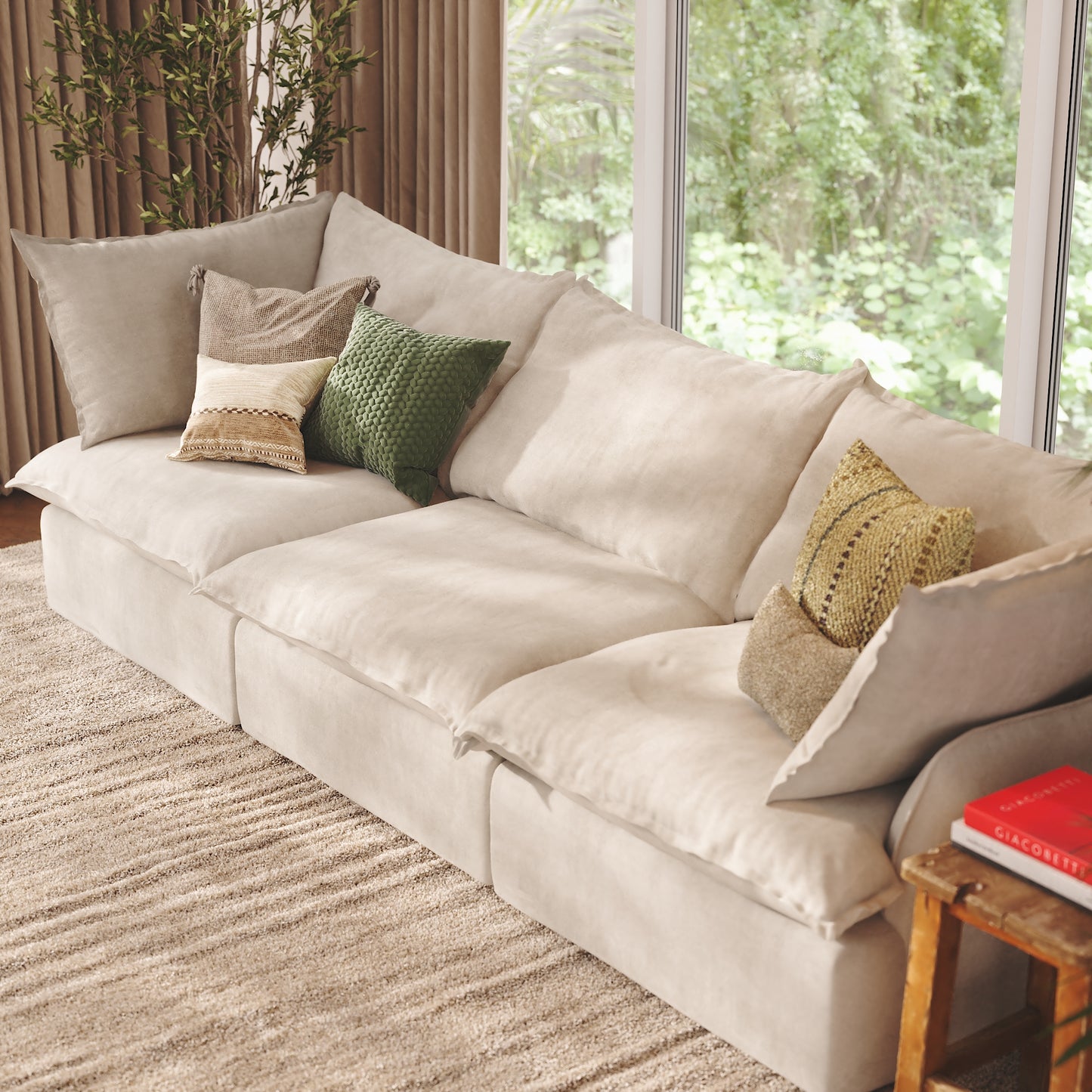 CloudComfort™ Modular Washable Luxe Sofa - 3 Seater Sofa
