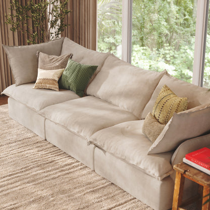 CloudComfort™ Modular Washable Luxe Sofa - 3 Seater Sofa