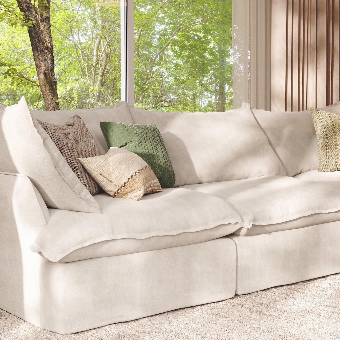 CloudComfort™ Modular Washable Luxe Sofa - 3 Seater Sofa