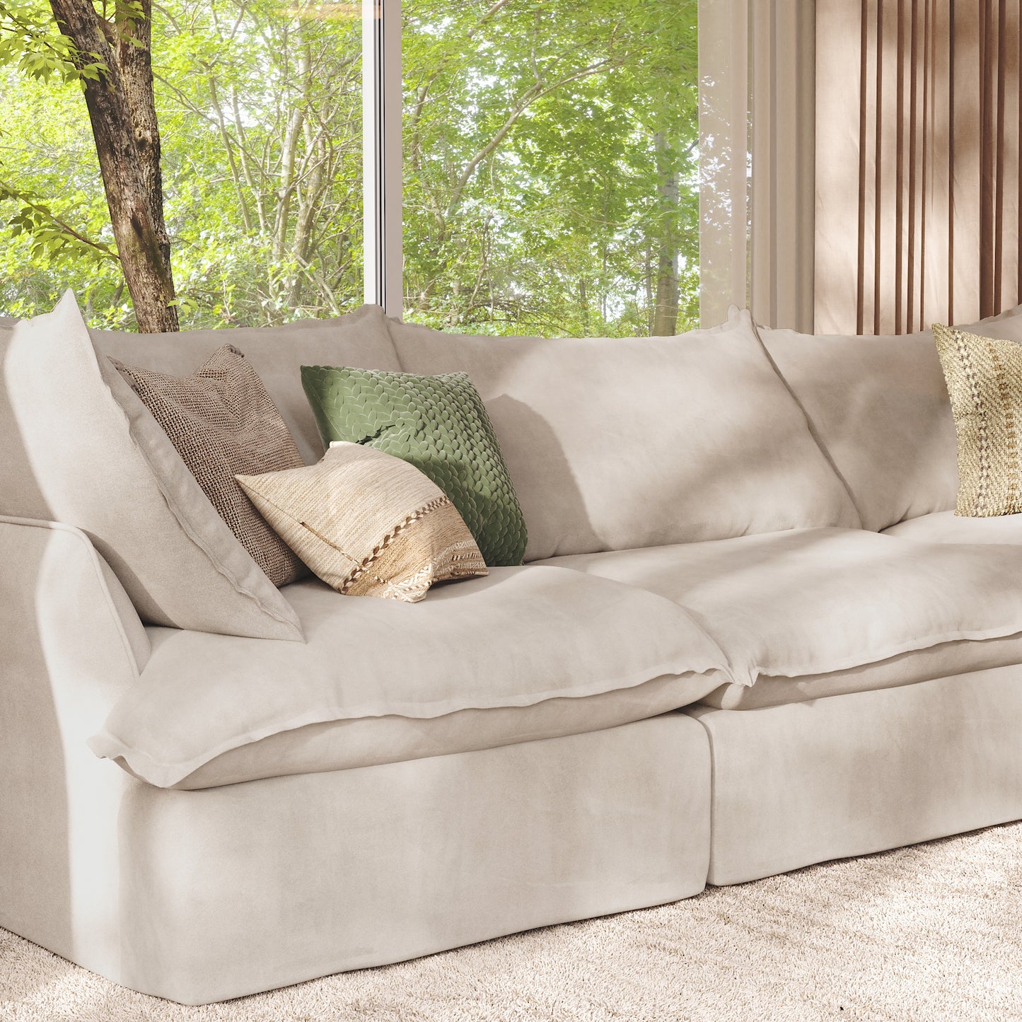 CloudComfort™ Modular Washable Luxe Sofa - 3 Seater Sofa